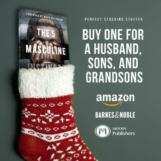 Link in bio. It's the season of giving and we all know how hard it can be to buy gifts for men. This season, give the men in your life a gift to help them grow into better men. The 5 Masculine Instincts is great for husbands, sons, and grandsons and best of all, it fits perfectly into those fireplace stockings.

Even better, today, Moody is offering the book at 50% off! You can buy the book anywhere you shop for books.